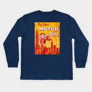 Big Town Motor Oil Kids Long Sleeve T-Shirt